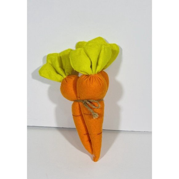 Fabric Carrots Felt Orange Easter Spring Farmhouse Filler Decor Rustic Garden - Picture 6 of 8